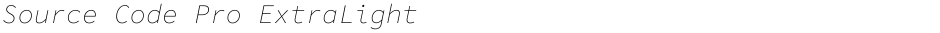 Source Code Pro ExtraLightDemo