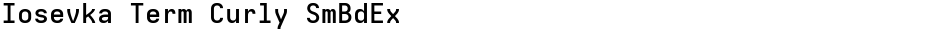 Iosevka Term Curly SmBdExDemo