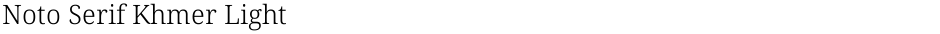 Noto Serif Khmer LightDemo