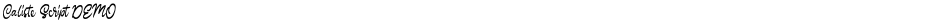 Caliste Script DEMODemo
