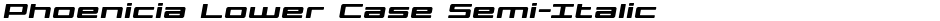 Phoenicia Lower Case Semi-ItalicDemo