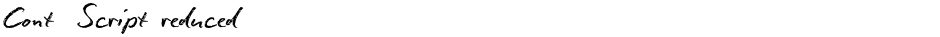 Conté Script reducedDemo