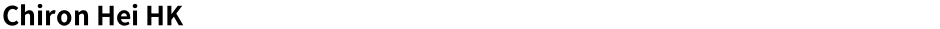 Chiron Hei HKDemo