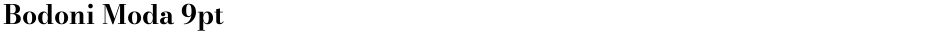 Bodoni Moda 9ptDemo
