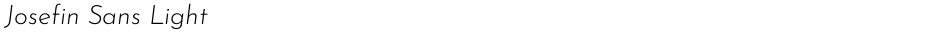 Josefin Sans LightDemo