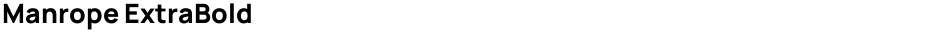 Manrope ExtraBoldDemo