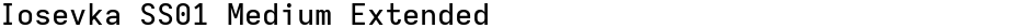 Iosevka SS01 Medium ExtendedDemo