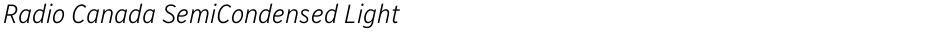 Radio Canada SemiCondensed LightDemo