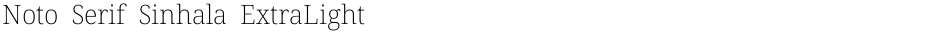 Noto Serif Sinhala ExtraLightDemo