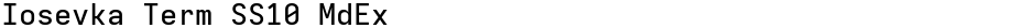 Iosevka Term SS10 MdExDemo