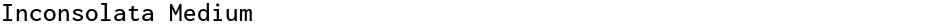 Inconsolata MediumDemo