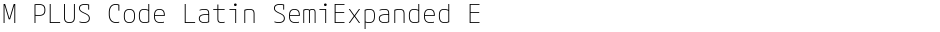 M PLUS Code Latin SemiExpanded ExtraLightDemo