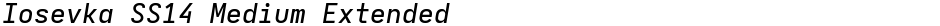 Iosevka SS14 Medium ExtendedDemo