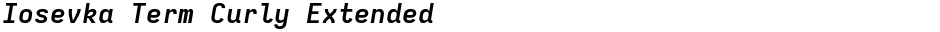 Iosevka Term Curly ExtendedDemo
