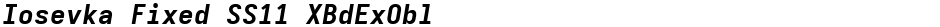 Iosevka Fixed SS11 XBdExOblDemo