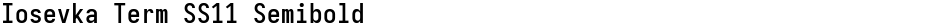 Iosevka Term SS11 SemiboldDemo