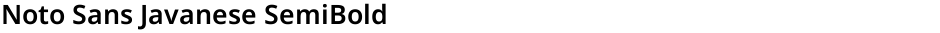 Noto Sans Javanese SemiBoldDemo