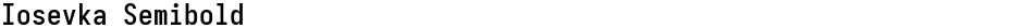 Iosevka SemiboldDemo