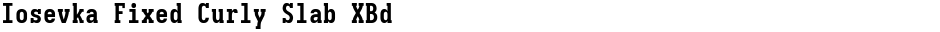 Iosevka Fixed Curly Slab XBdDemo