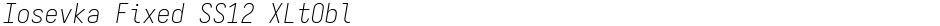 Iosevka Fixed SS12 XLtOblDemo