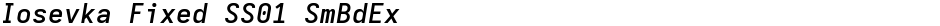 Iosevka Fixed SS01 SmBdExDemo