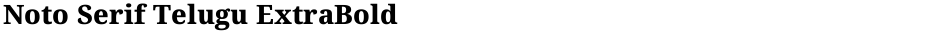 Noto Serif Telugu ExtraBoldDemo