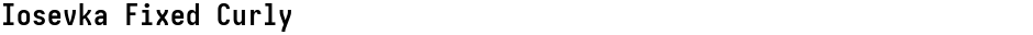 Iosevka Fixed CurlyDemo