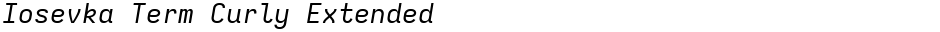 Iosevka Term Curly ExtendedDemo