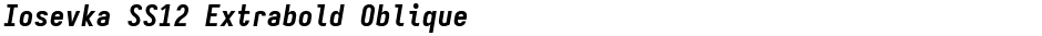 Iosevka SS12 Extrabold ObliqueDemo