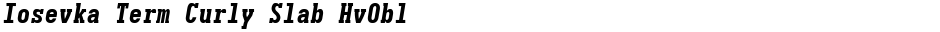Iosevka Term Curly Slab HvOblDemo