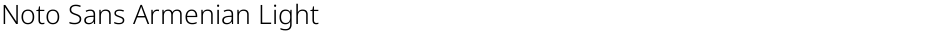 Noto Sans Armenian LightDemo