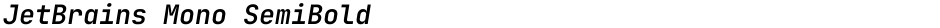 JetBrains Mono SemiBoldDemo