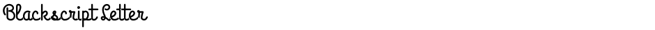 Blackscript LetterDemo
