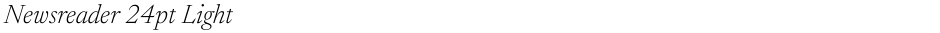 Newsreader 24pt LightDemo