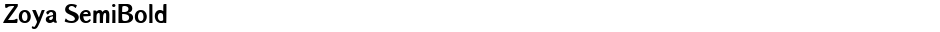 Zoya SemiBoldDemo