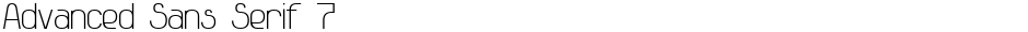 Advanced Sans Serif 7Demo