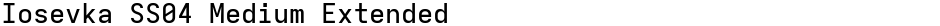 Iosevka SS04 Medium ExtendedDemo