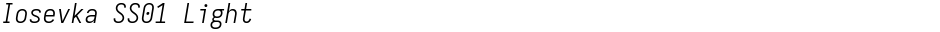 Iosevka SS01 LightDemo
