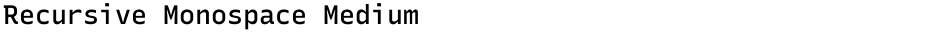 Recursive Monospace MediumDemo