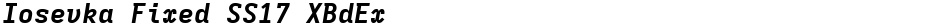 Iosevka Fixed SS17 XBdExDemo