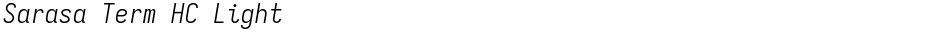 Sarasa Term HC LightDemo