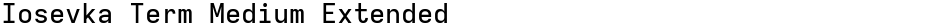 Iosevka Term Medium ExtendedDemo