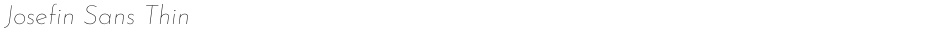 Josefin Sans ThinDemo