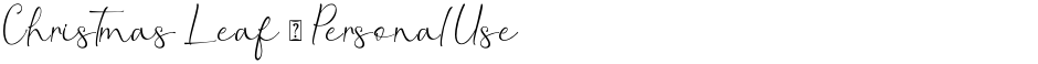 Christmas Leaf - Personal UseDemo