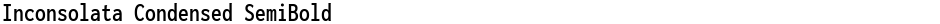 Inconsolata Condensed SemiBoldDemo