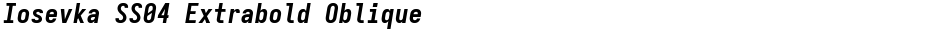 Iosevka SS04 Extrabold ObliqueDemo