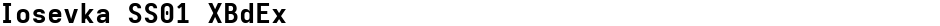 Iosevka SS01 XBdExDemo