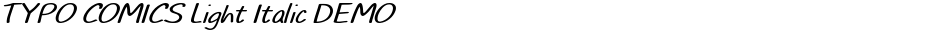 TYPO COMICS Light Italic DEMODemo