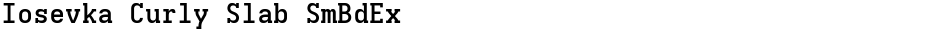 Iosevka Curly Slab SmBdExDemo