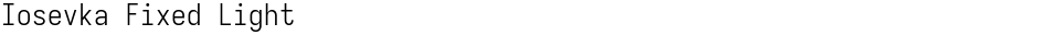 Iosevka Fixed LightDemo